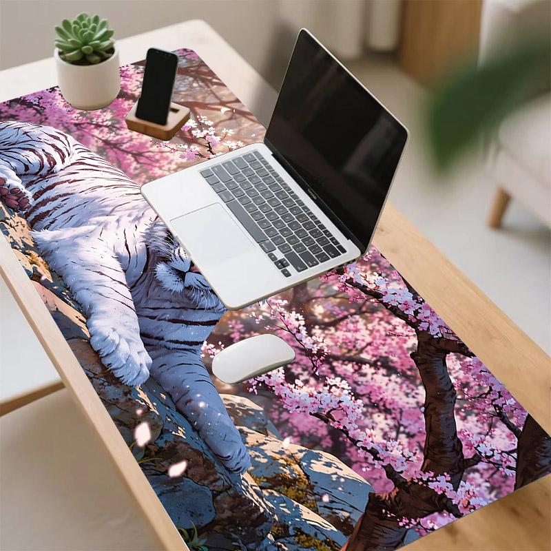 Large Gaming Mouse Pad Non-Slip Desk Mat Home Pc Accessories Pad for Computer Mouse Mat Tiger Set Up Table Mat Extended Pad
