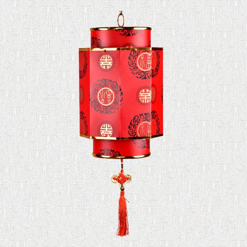 Chinese Style Hanging Lanterns Lamp PVC Waterproof Antique Palace Lanterns Retro Chinese Red Lanterns Festival New Year Decor