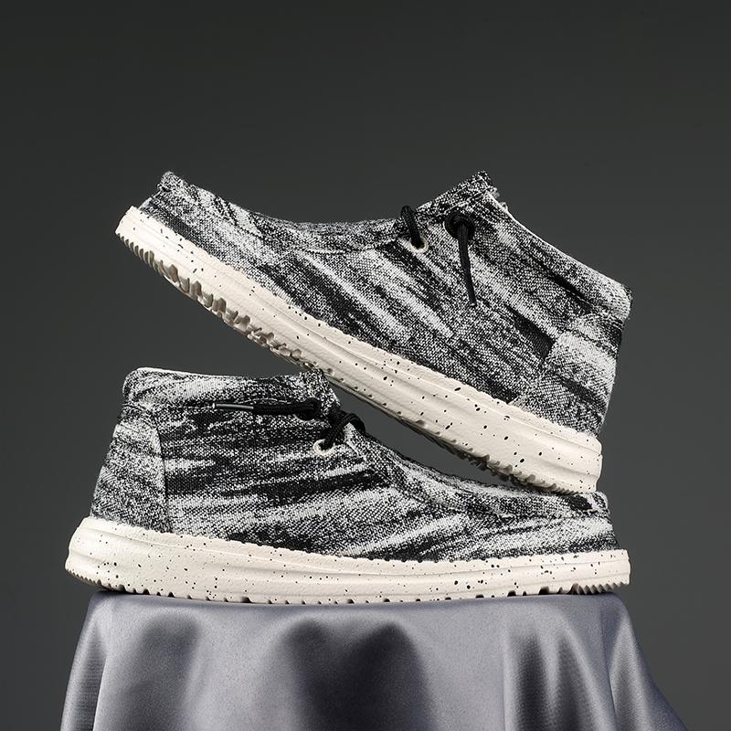 

Весенние новые женские туфли на высокой платформе, лоферы с одним шагом, модная ленивая обувь, удобные и универсальные спортивные парусиновые туфли 36