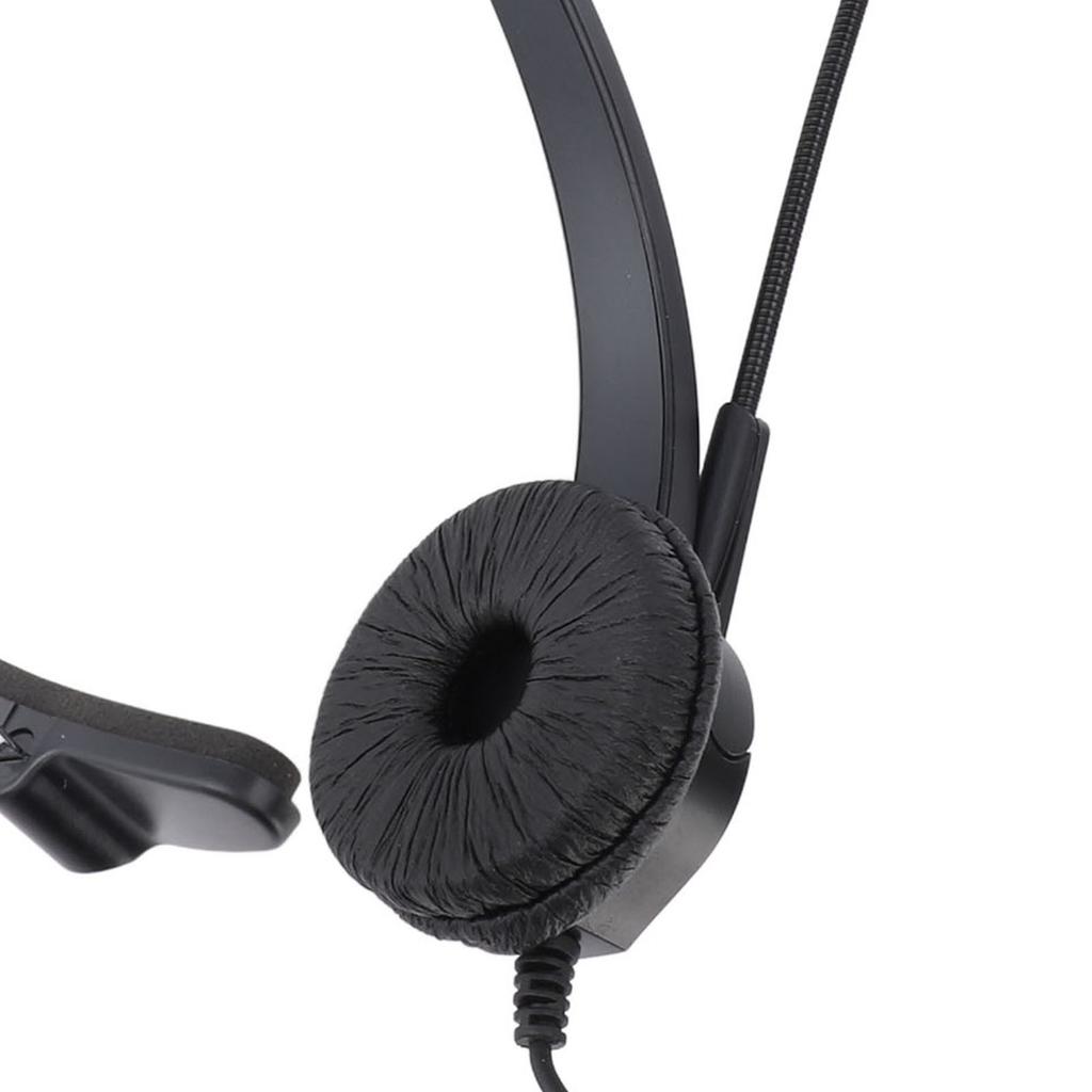 Monaural Phone Headset with Noise Canceling Microphone Volume Adjustable Office Telephone Headset with USB C To USB