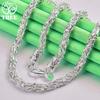 Exquisite Design 925 Sterling Silver Keel Chain Necklace Women Fashion Trend Jewelry Birthday Anniversary Party Gift Accessories