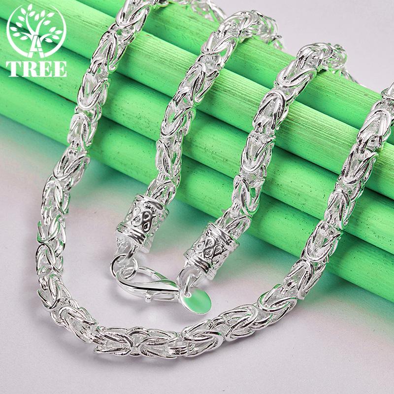 Exquisite Design 925 Sterling Silver Keel Chain Necklace Women Fashion Trend Jewelry Birthday Anniversary Party Gift Accessories