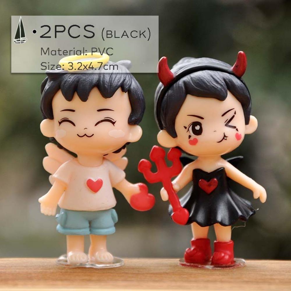 New Lovers Figures Couple Miniature Home Decor People Boy Girl Model Princess Fairy Gnome Valentine's Day Gift Dollhouse