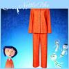 Costume da Cosplay Pigiama a Pois Arancioni per Bambina Coraline per Halloween e Feste