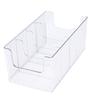 Food Storage   Bins Clear Plastic Bins with 3 Removable Dividers for Pantry Kitchen Fridge Cabinet Organization and Storage