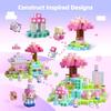 Magnetic Building Blocks Mine World Magnetic Pink Blossom Castle Construction Brick Cube Stem Boy Girl Children Toy Set Gift