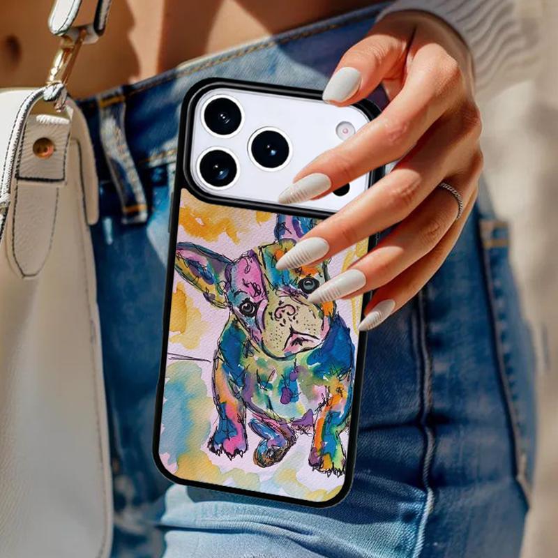 French Bulldog Dog Pug Phone Case For iPhone 17 Air 14 15 13 12 Max Cover For Apple 14 15 16 16e 11 Pro Max Plus Coque