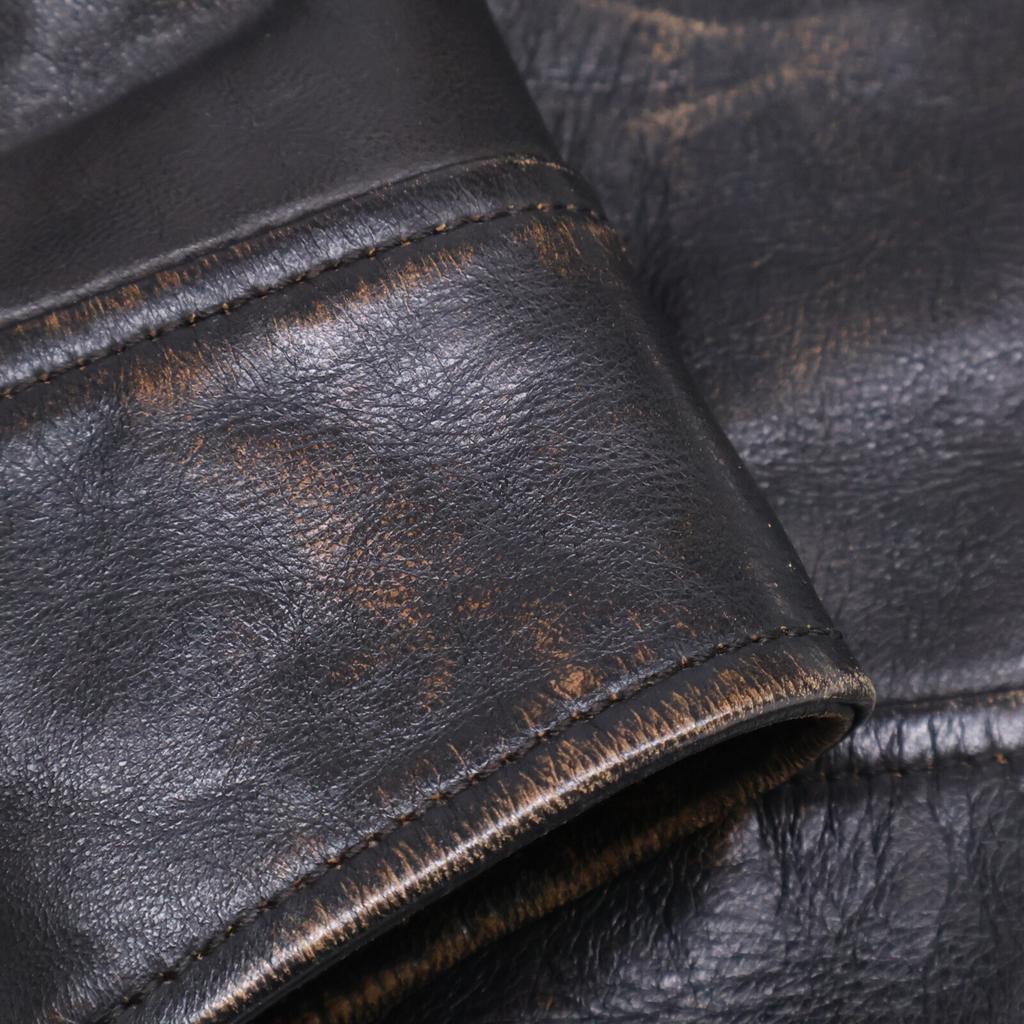 SCHOTT 782-4150004 Sheepskin Sports Jacket M blackUsed