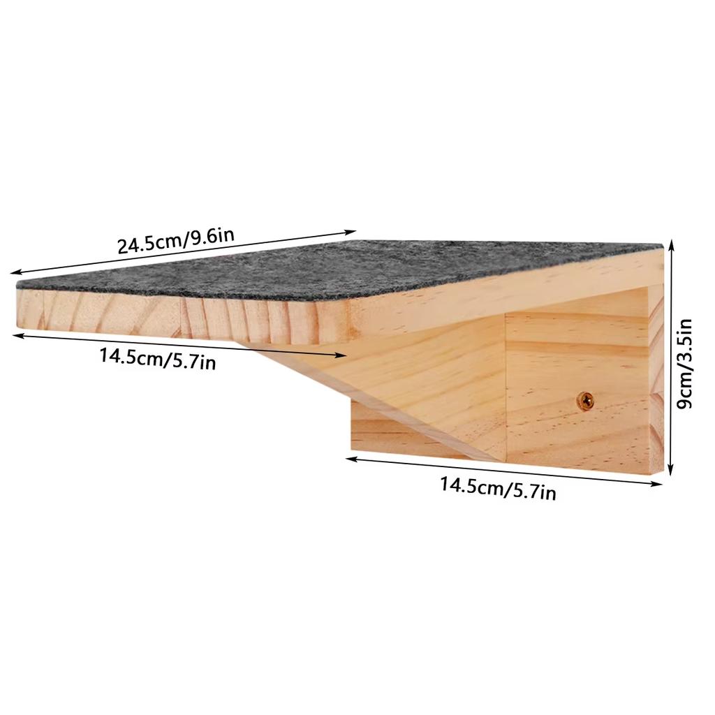 Wall Mounted Cat Shelf Bed with Soft Cushion Cat Perch Indoor Cat Furniture for Kittens & Adult Cats Climbing Sleeping & Playing