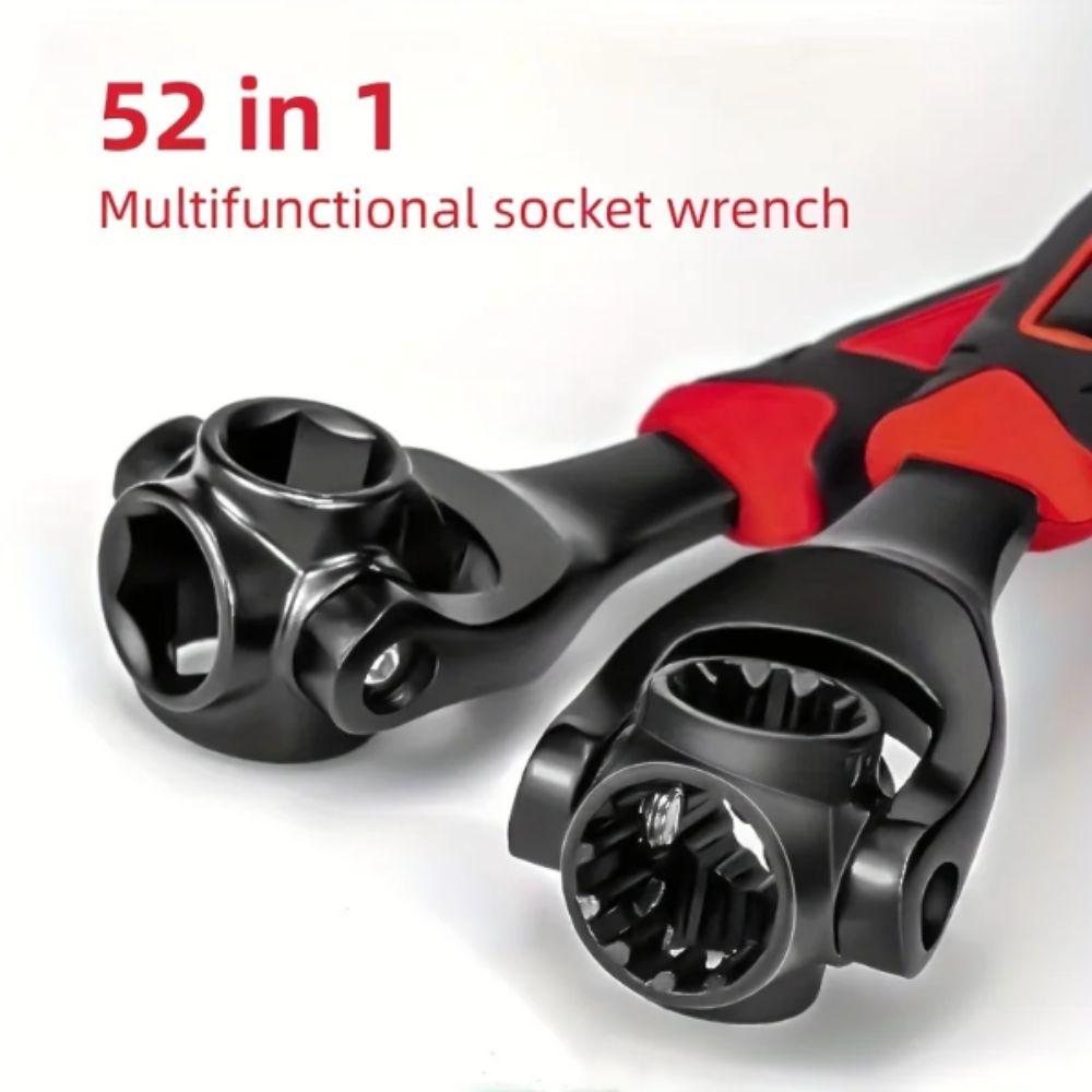 8-in-1 Function Universal Ratchet 52-in-1 Socket Multipurpose Tiger Wrench  Works Universal