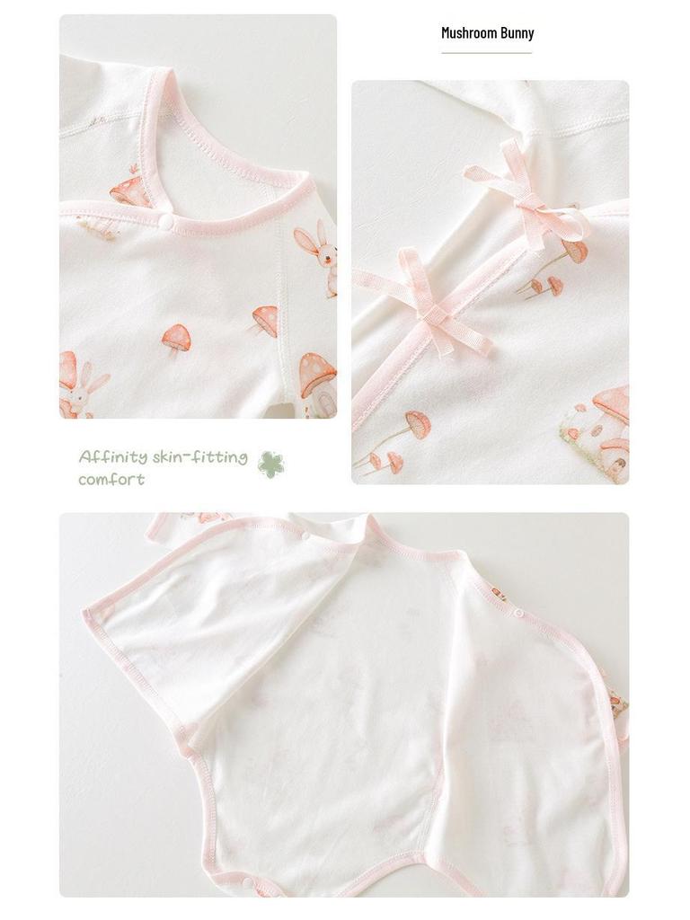 Baby-Spielanzug: Reiner Baumwoll-Langarm-Body für Neugeborene, geeignet für Frühling, Herbst und Sommer - Vier-Jahreszeiten-Kleidung