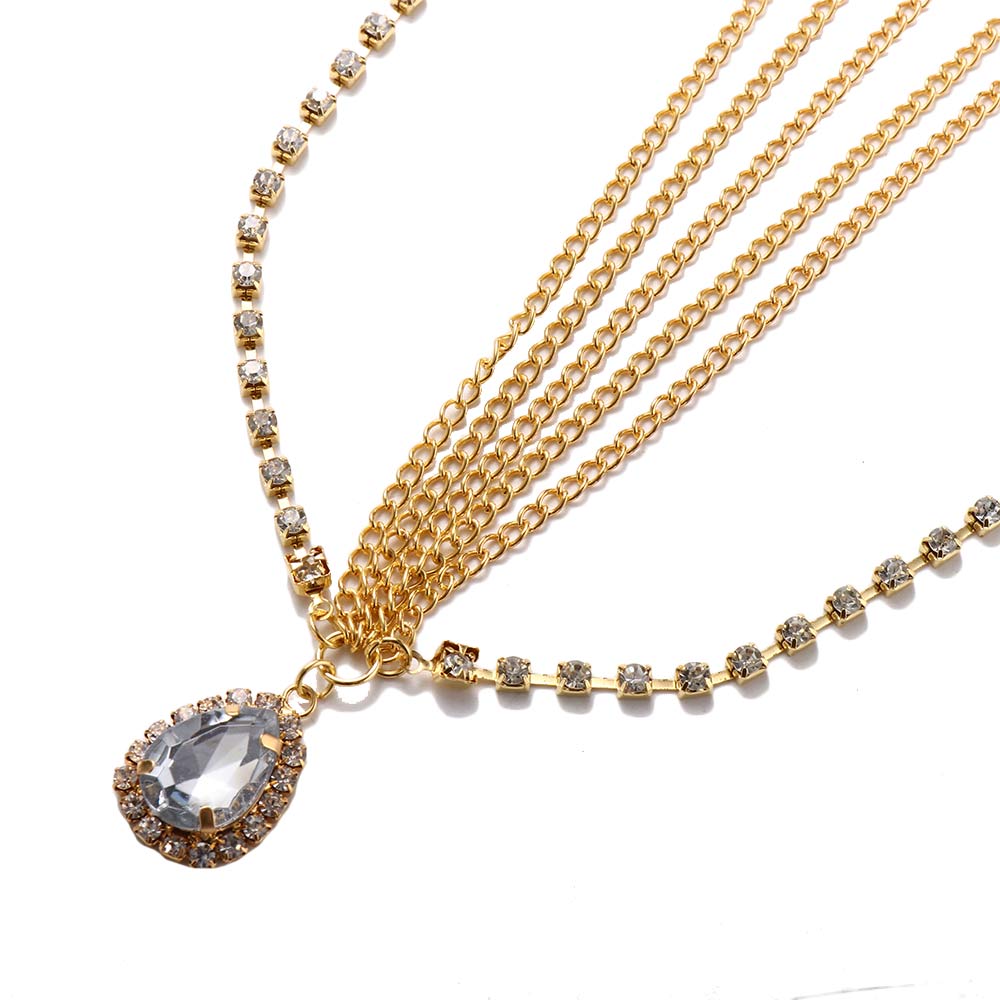 Headwear Head chain Eyebrow Pendant Bohemian Headdress Water Drop Hair Ornament Forehead Chain