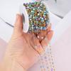 1meter Crystal Bead Stainless Steel Chain Blue Natural Stone Beaded Sweater Chain Supplies Necklace Bracelet Jewelry Making DIY
