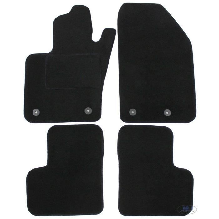 Tapis De Sol Noir Velours - J&J AUTOMOTIVE - Jeep RENEGADE 2015 - Antidérapant - Imperméable - Sur Mesure