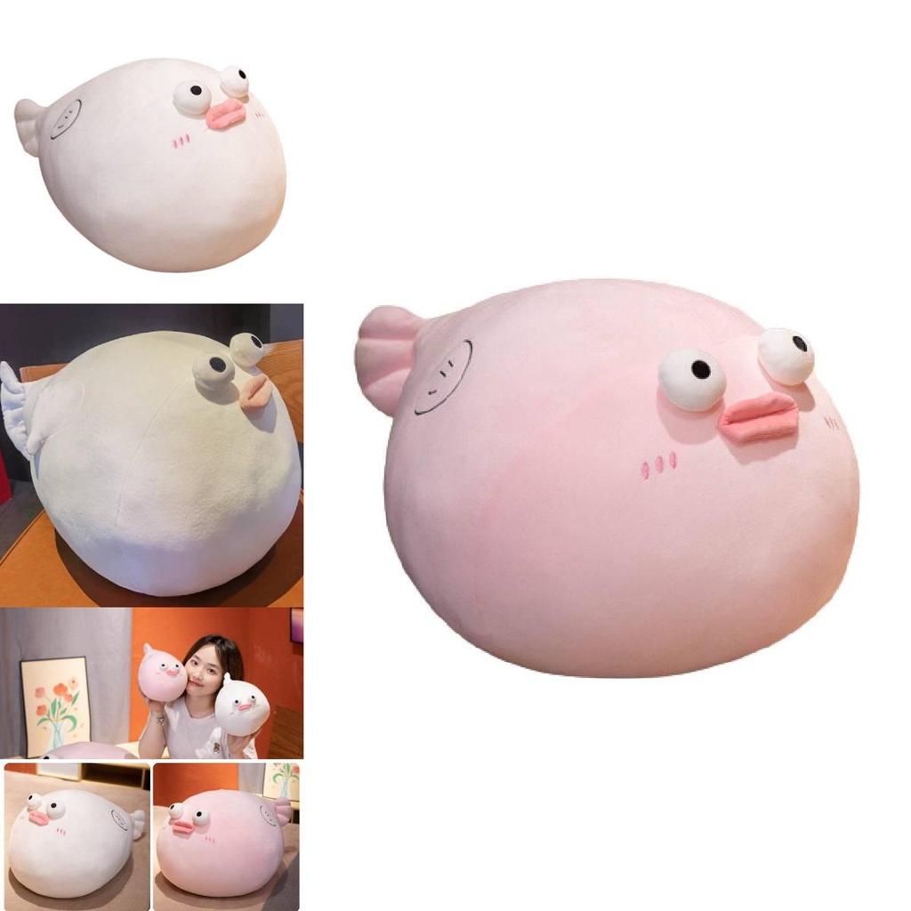 Cute Pufferfish Sausage Lips Plush Toy Pillow