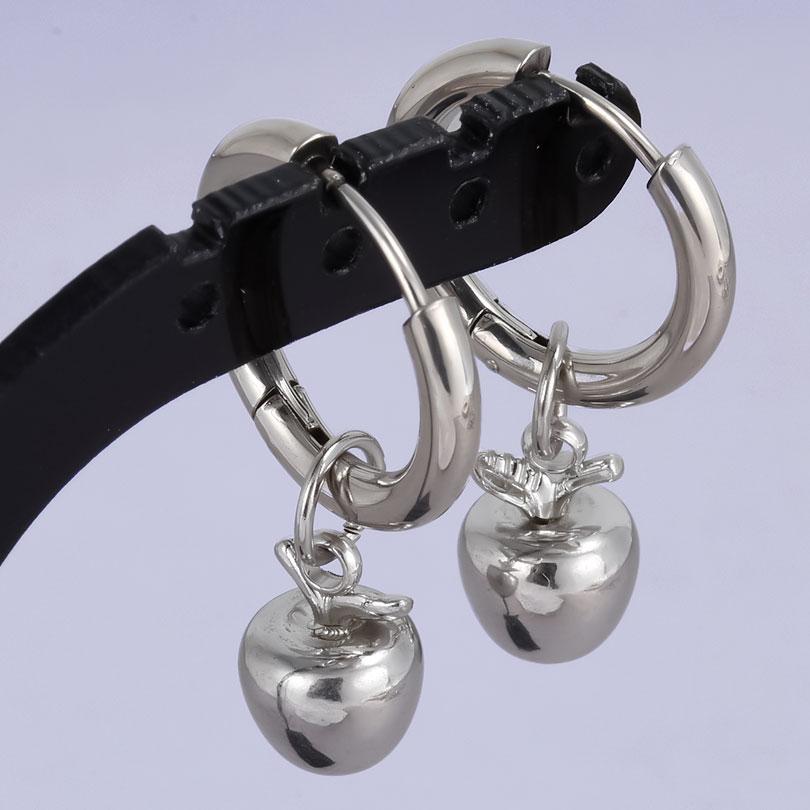1 Paar Silberfarbene Liebesherz Schleifenknoten Charms Ohrringe Edelstahl Creolen Ohrringe Für Damen Herren Accessoires Sonnenblumen Schmuck