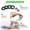 650-Piece Black Nylon Flat Washer Set with Insulating Gaskets