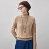 Commong Boka Women's Thickened Cable Knit Cashmere Sweater