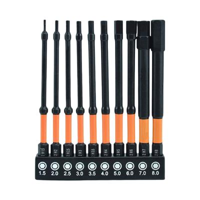 10-teiliges Bohrer-Set Sicherheit Manipulationssichere Bohrer 1/4 Sechskant-Schaft Schnellwechsel-Verbindung Treibwerkzeug Bohrer Schraubendreher Bits