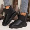 Fleece Thickened Foot Cotton Shoes Versatile Short Boots Winter Snow Boots Waterproof and Non-slip Thick-soled Large-size Short Boots