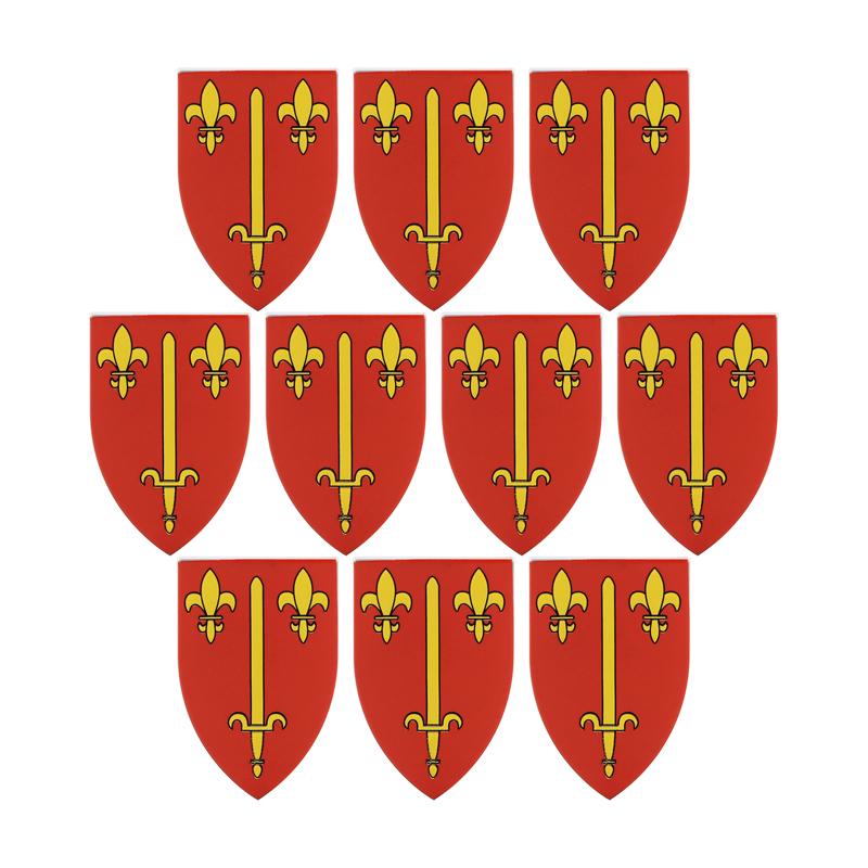 MOC Medieval Military Castle Weapon Roman Knight Helmet Shield Accessories Building Blocks Green Dragon Lion Crusader Bricks Toy