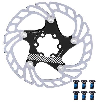 Disc Flotant Șase 160mm Disc de Frână Bicicletă de Munte Accesoriu Ciclism(Negru argintiu )