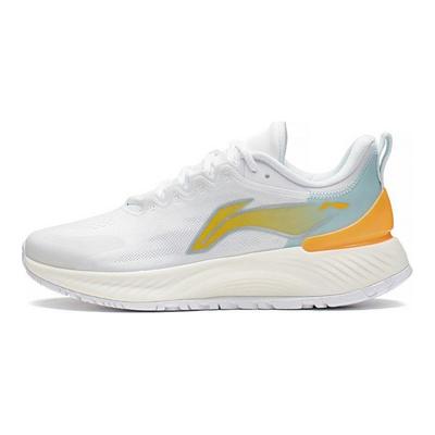 Li Ning Yue Ying Element Breathable Lightweight Low Top Running Shoes Men Sneakers White Blue Yellow ARHS007-1