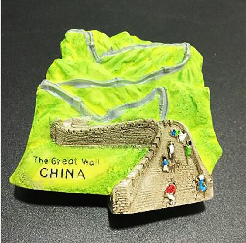 Beijing Fridge Magnets Tourism Souvenir The Great Wall Building Magnetic Magnets for The Refrigerator China Scenery Resin Gifts