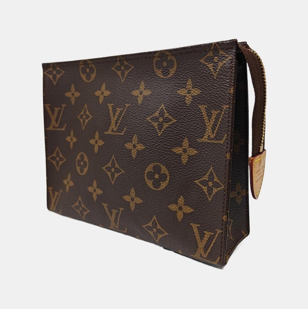 [Pre-Owned] Poche Toilette 19 Classic Monogram Versatile Portable Canvas Toiletry Bag Clutch - Good #5AKDNI