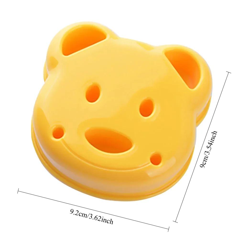 1/2pcs Creative Food Mold & Cutter Set, Bear Design for Sandwiches, Cookies, Bento, Seals Edges, Dishwasher Safe, Easy Clean