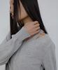 Uusoo Deep V-Neck Cotton Sweater_ Melange Gray