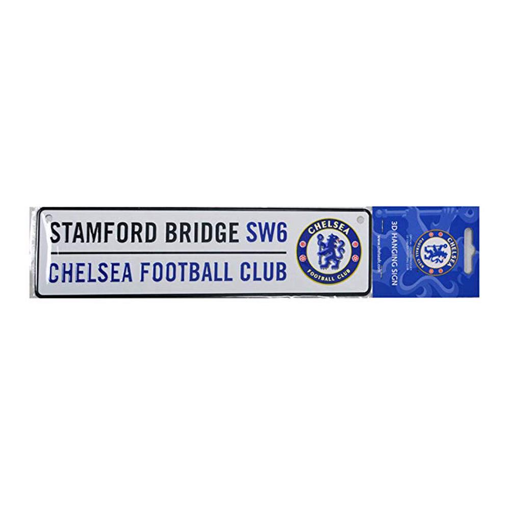 Chelsea FC Official Football 3D Embossed Metal Hanging Street Sign
