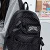 Zaino a pois con fiocco, grande capacità, multi-scomparto, daypack, borsa scolastica alla moda per adolescenti