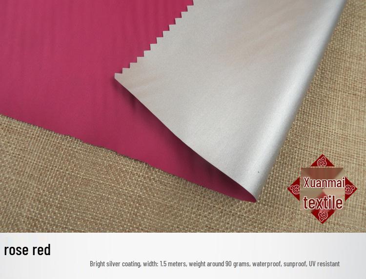 210T Silver-Coated Waterproof Dust Cover Fabric for Car, Tent, and UV Protection.