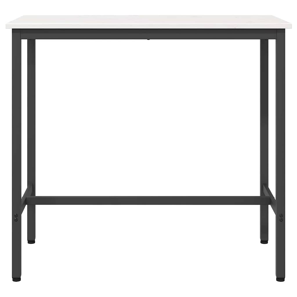 White Table 100 x 50 x 91 cm Engineered Wood and Steel