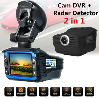 2 în 1 DVR pentru mașină Driving Recorder Cameră de bord Detector de radar Cameră DVR pentru mașină Detector de radar Cameră de înregistrare video pentru mașină din plastic negru