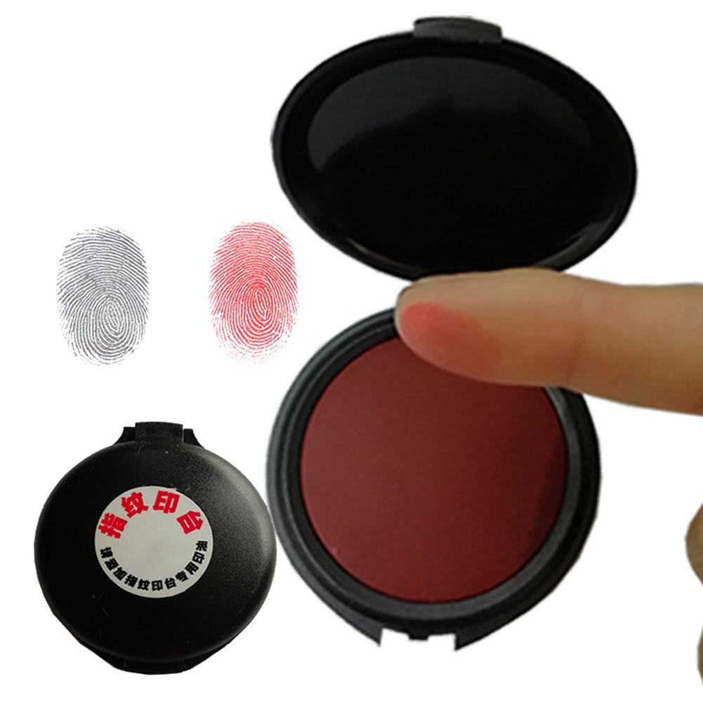 1pcs Fingerprint Stamp Pad Thumbprint Ink Pad For Notary Supplies Cards Security Fingerprint ID X8M7