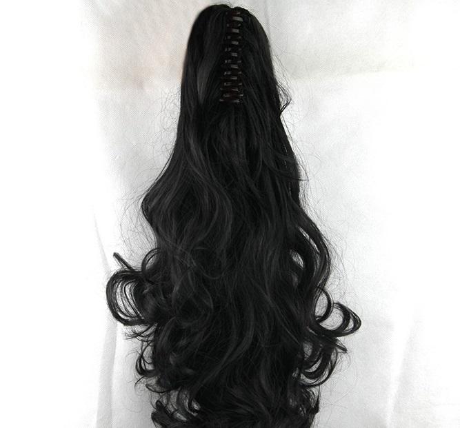 High Temperature Wire Wig European and American Big Wave Catching Ponytail Fashion Curly Hair Bundle