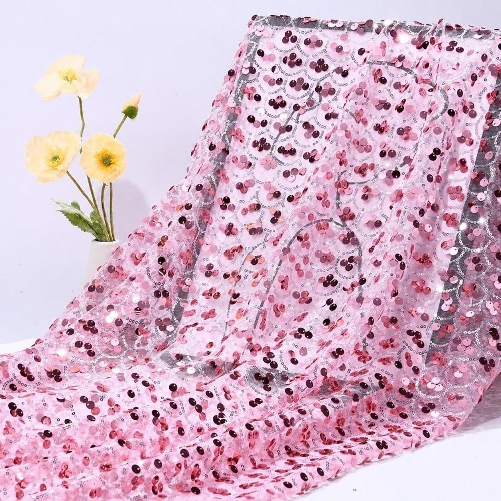 Encrypted Sequin Tulle Fabric DIY Sewing Material Paillette Fabric Sequins Backdrop Fabric