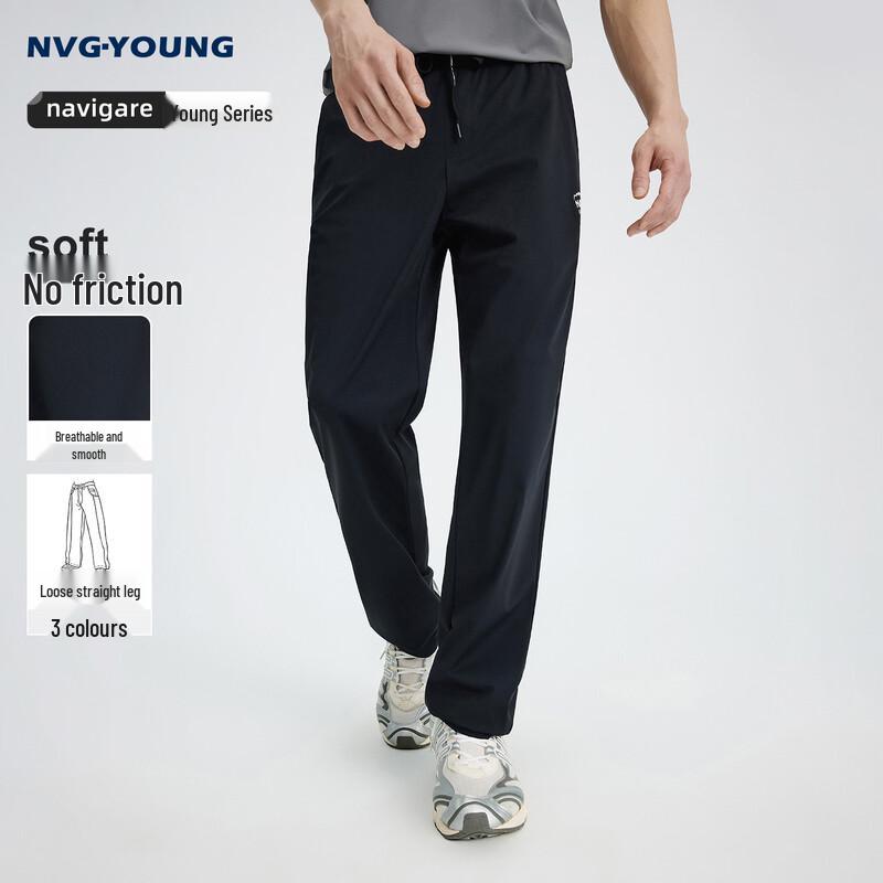 

NVG·YOUNG Men s Summer Lightweight Casual Straight-Leg Pants S