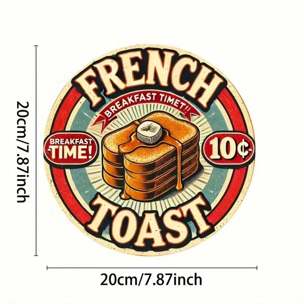 

Vintage French Toast Tin Sign Retro Kitchen Wall Decor Home Art 20x20
