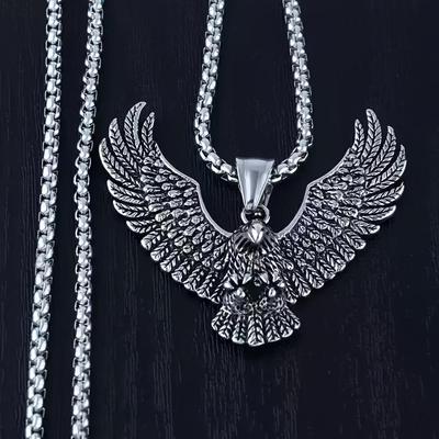 Retro Alloy Eagle Pendant: Bold, Trendy, Unisex with Great Roc Wings