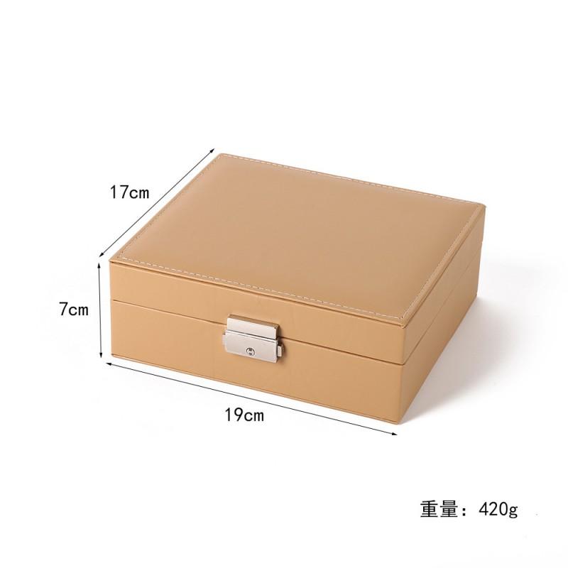 Multi-Layer Large Capacity Jewelry Organizer Box With Lock PU Leather Storage Earrings Bracelets Necklaces