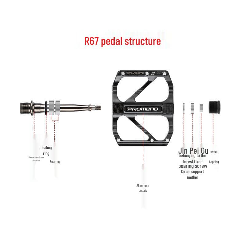 Schnellspann-Klapppedale aus Aluminiumlegierung mit Lagern für Rennräder