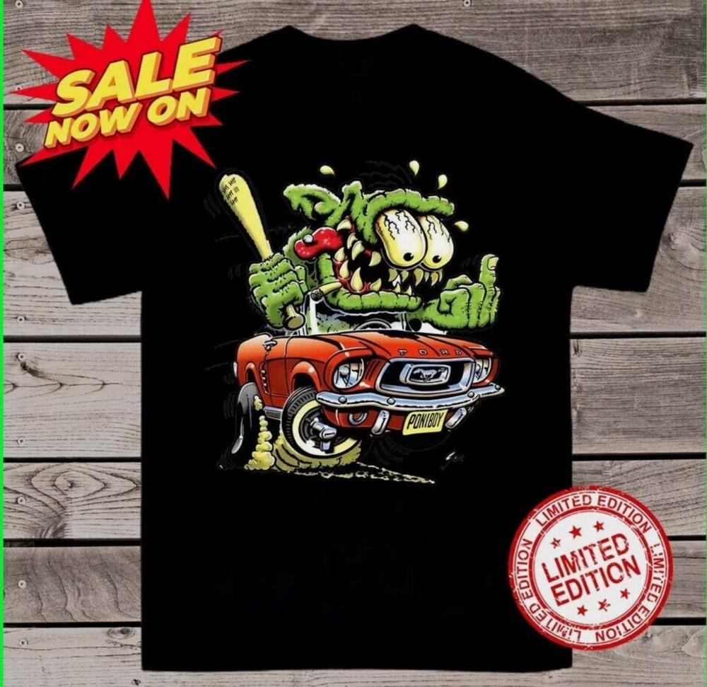 Ed Roth Rat Fink Funny Cotton Black Unisex T-Shirt