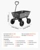 VEVOR Garden Dump Cart, 272 Kg Poly Dump Cart, Garden Carts Dumps Wagon with 90 Degrees Quick-Dumps Mechanism, 180 Degrees Swivel Wheels