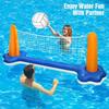 Inflatable Pool Float Set Volleyball Net and Basketball Hoops Floating Pool Swimming Game Toys for Kids and Adults