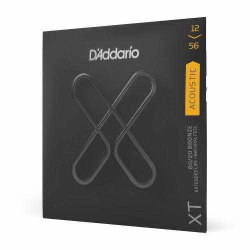 

D Addario XT Coated Acoustic Guitar Strings, 80/20 Bronze, Light Top/Heavy Bottom, .012-.056, XTABR1256
