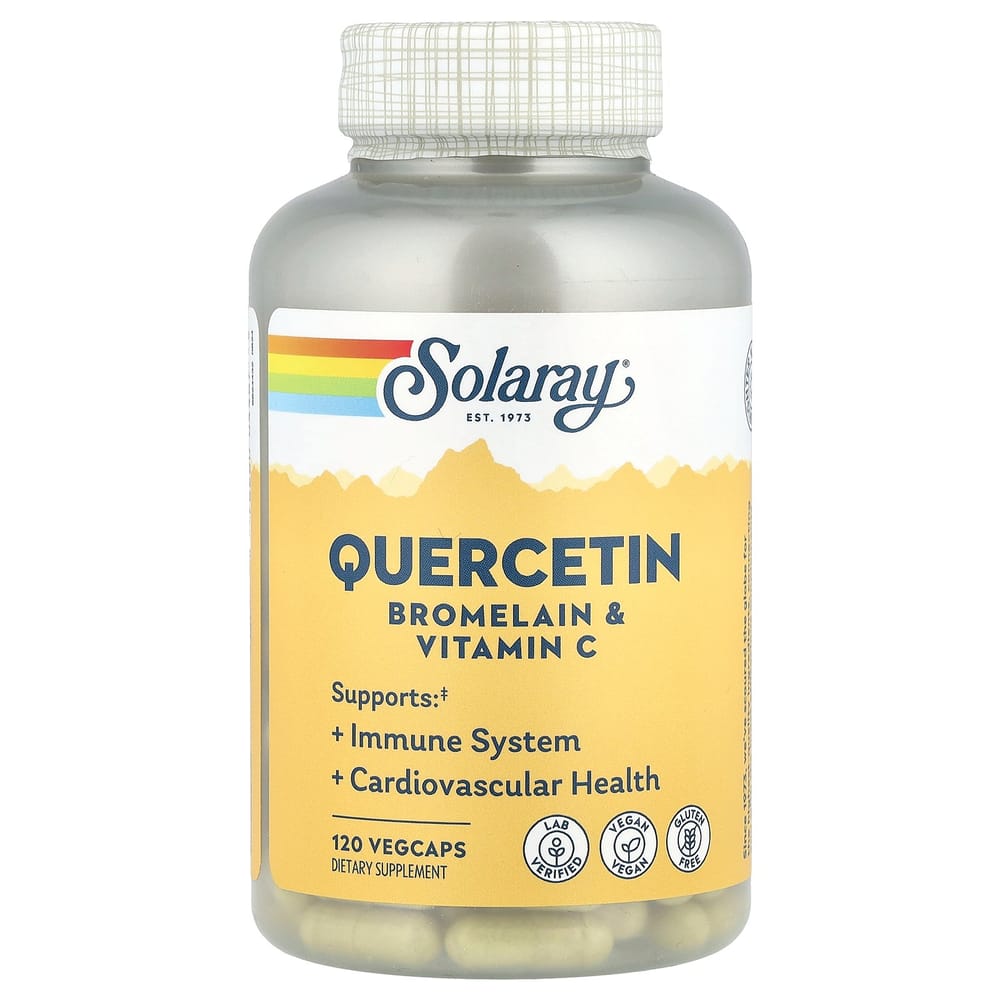 

Solaray Quercetin Bromelain & Vitamin C Veggie Capsules 120 Counts 120 pcs - 1 ea
