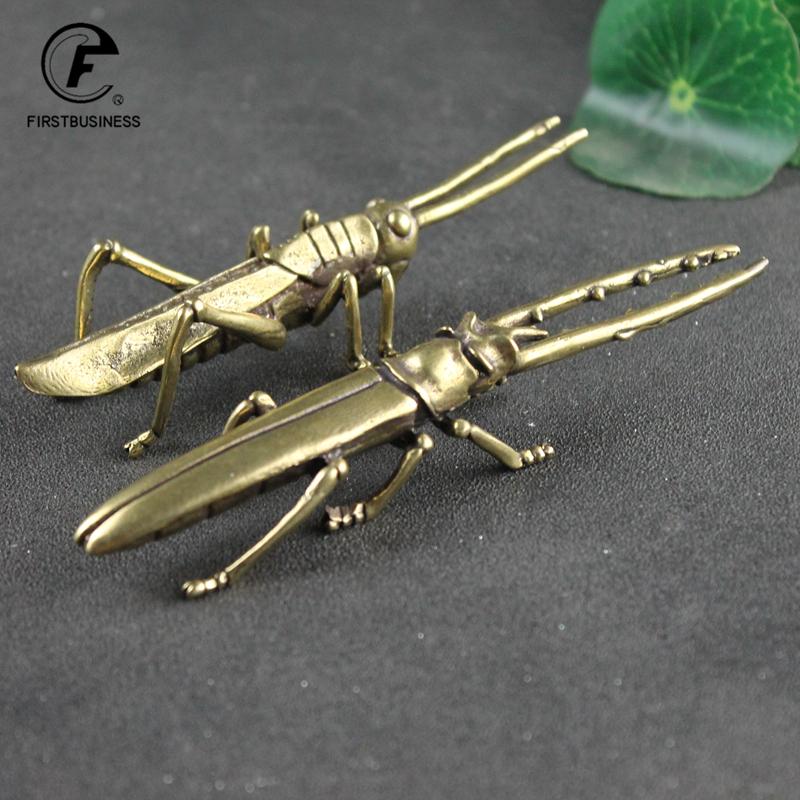 Pure Copper Beetle Craft Ornaments Retro Brass Insect Sculpture Tea Set Accessories Home Tea Pet Desk Decoration Teapot Lid Fork